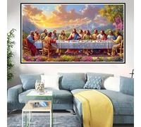 The Last Supper Diamond Painting Kits for Adults, 5D Diamond Art Kits, DIY Full Drill Round Diamond Dots Crystal Gem Art Paintings Craft Kits, Room Decor Wall Art, Gifts for Women 70x125cm - Z-286