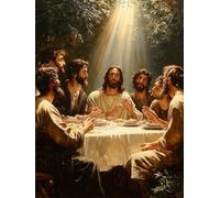 The Last Supper Diamond Painting Kits for Adults, Pattern Abstract Diamond Art 5D DIY Full Square Drill Gem Crystal Art Kits Crafts for Adults, Room Decor, Bedroom Decor, Gifts 24x32 Inch -yym2507UN