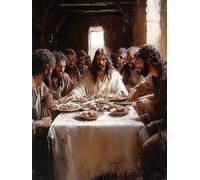 The Last Supper Diamond Painting Kits for Adults, Pattern Dream Diamond Art 5D DIY Full Square Drill Gem Crystal Art Kits Crafts for Adults, Room Decor, Bedroom Decor, Gifts 40*55CM -yym25075C5
