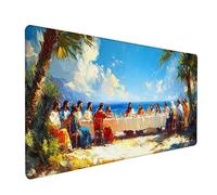 The Last Supper Gaming Mouse Mat, Landscape Mouse Pad Large 28x16in, Desk Mat with Non-Slip Rubber Base, Gaming Accessories, Stitched Edge Design XL Mousepad, Desk Pad, for Office, PC, Laptop 2-5890