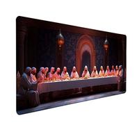 The Last Supper Gaming Mouse Mat, Man Mouse Pad Large 32x16in, Desk Mat with Non-Slip Rubber Base, Gaming Accessories, Stitched Edge Design XL Mousepad, Desk Pad, for Office, PC Accessories, 7-4828