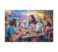 The Last Supper Jesus Religious Faith Spiritual 1000 Piece Adult Jigsaw Puzzle Engaging Fun And Stimulating Perfect Hobby for Adults 1000 PCS（75x50cm）