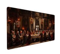 The Last Supper Large Mouse Mat, Food Gaming Mouse Pad with Stitched Edges, Extended Mousepad with Non-Slip Rubber Base, Desk Mat for Desk Accessories and Office Accessories Gifts, 900x400x3mm 8-5702