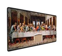 The Last Supper Large Mouse Mat, Man Gaming Mouse Pad with Stitched Edges, Extended Mousepad with Non-Slip Rubber Base, Desk Mat for Desk Accessories and Office Accessories Gifts, 700x300x3mm B-5323