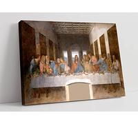 The Last Supper Leonardo Da Vinci Canvas Wall Art Picture Print - 12 inch wide x 8 inch high (Frame Depth 30mm)