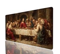 The Last Supper Mouse Mat 28”x12” Waterproof Gaming Mouse Pad Man Non-slip Rubber Base Abrasion-resistant Stitched Edges, Large Mousepad as Desk Mat for Office Accessories Laptop Keyboard Model-6377