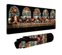 The Last Supper Mouse Mat Abstract Mouse pad, Desk Mat Large 12 x 28 in with Stitched Edges Anti-Slip Rubber Base for Autumn Decorations Desk Accessories and Gaming Laptop Computer Gifts FSBD-4007