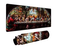 The Last Supper Mouse Mat Abstract Mousepad with Stitched Edges as Desk Mat Improved Pecision Speed, Mouse Pad as Desk Accessories for Laptop Keyboard Table Autumn Decorations 12x24x0.12in DBYH-3214