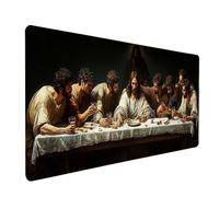 The Last Supper Mouse Mat, Man Gaming Mouse Pad 28x16in, Desk Mat Large, Office Desk Accessories, Mousepad Large with Stitched Edges, Improved Precision and Speed, for PC Gaming, Laptop, Office 7-9783