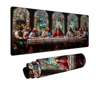 The Last Supper Mouse Mat Man Mousepad with Stitched Edges as Desk Mat Improved Pecision Speed, Mouse Pad as Desk Accessories for Laptop Keyboard Table Autumn Decorations 12x28x0.12in DBYH-3222