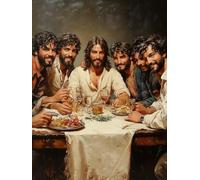 The Last Supper Paint by Numbers Dream Painting by Numbers for Adults DIY Digital Painting Hobbies for Adults Women with 3 Brush and Acrylic Paints Kit for Home Decor, Wall Art 32x48 inches -zjn2507F0