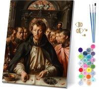 The Last Supper Paint by Numbers for Adults, Man Paint by Numbers Canvas, DIY Color Oil Painting with Acrylic and Brushes, Hobbies for Adults Women, Painting for Home Wall Decor Gifts 20x26 in X-2491