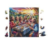 The Last Supper Painting 100 Piece Complete Jigsaw Puzzle Set Teens Beginners Educational Challenge Puzzle Fans Group Play Anniversary Creativity & Gift Giving 28x28cm