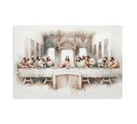 The Last Supper Poster Christian Art Religious Home Decor Jesus Art Praying Canvas Poster Wall Art Decor Print Picture Paintings for Living Room Bedroom Decoration Unframe-style 20x30inch(50x75cm)