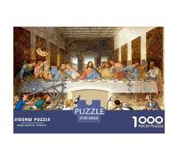 The Last Supper Wooden Jigsaw Puzzle Waterproof 1000 Piece Puzzles for Adults Impossible Challenging Games