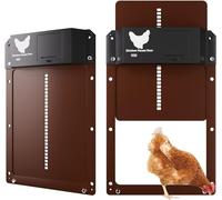 The Latest 2.0 Automatic Chicken Door, Door Opener, Chicken Coop with Light Sensor, Multi-Mode Chicken Flap, Includes Slider with Guide Rails, Safe Chicken Rearing