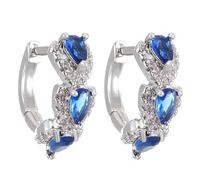 The Latest European Fashion Is Suitable For Women's Jewelry Earrings Leather Stud Earrings (Blue, One Size)