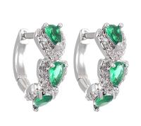 The Latest European Simple Fashion Is Suitable For Women's Jewelry Earrings Hoops with Dangling Charms (Green, One Size)