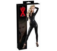 Latex Long-Sleeve Women's Jumpsuit (Black) - M