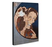The Laughing Demon by Katsushika Hokusai Canvas Print for Living Room Bedroom Home Office Décor, Wall Art Picture Ready to Hang, 30 x 20 Inch (76 x 50 cm)