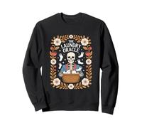 The Laundry Oracle Missing Socks Skeleton Humor Sweatshirt