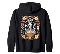 The Laundry Oracle Missing Socks Skeleton Humor Zip Hoodie