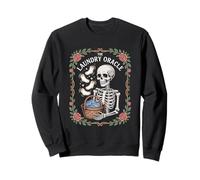 The Laundry Oracle Skeleton Sock Prophecy Humor Sweatshirt