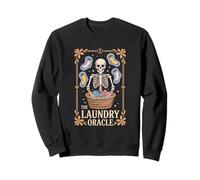 The Laundry Oracle Skeleton Tarot Sock Humor Sweatshirt