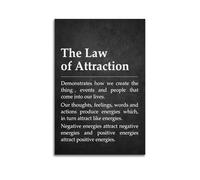 The Law of Attraction InspirationalCanvas Poster Wall Art Decoration Living Room Bedroom Decoration Poster Gift for FriendsUnframe-style 08x12inch(20x30cm)