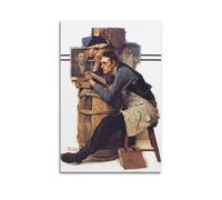 The Law Student by Norman Rockwell Canvas Art PosterWall Art Canvas Poster Music Albums And Movies Decorative Painting for Living Bed Room 20x30inch(50x75cm) Unframe-style