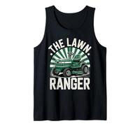 The Lawn Ranger Funny Riding Mower Retro Mowing Gifts Dad Tank Top