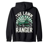 The Lawn Ranger Funny Riding Mower Retro Mowing Gifts Dad Zip Hoodie