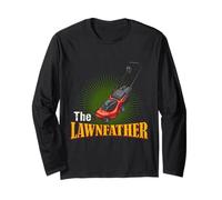 The Lawnfather Tshirt Mowing The Lawn Gardener Mowing Lawn Long Sleeve T-Shirt