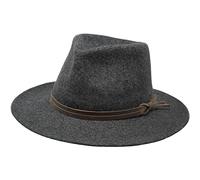 The Lawrence - Water Resistant - Flat Brimmed Fedora Trilby Style Felt Hat