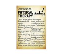 The Laws of Physical Therapy Funny Man Woman Canvas Poster Wall Art Decor Print Picture Paintings for Living Room Bedroom Decoration 16x24inch(40x60cm)