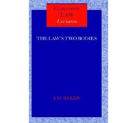Law's Two Bodies Some Evidential Problems in English Legal History 9780199245185