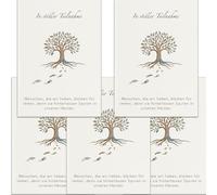 the lazy panda card company Sympathy Card "In Silent Participation" - Sympathy Card with Tree & Footprints, Kraft Envelope Made of Recycled Paper, 17 × 12 cm (5)