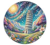 The Leaning Tower of Pisa 1000 Piece Round Jigsaw Puzzles Creative Hard Challenging Games for Adults And Kids 1000pcs (67.5x67.5cm)