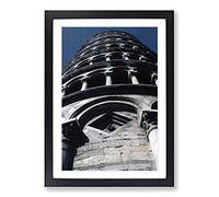The Leaning Tower of Pisa Italy (2) Framed Print | A2 Black Framed Wall Art | Ready to Hang | Modern Cityscape Picture | Living Room Bedroom Lounge Office
