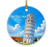 The Leaning Tower Of Pisa Tree Decorations Beautiful Xmas Hanging Ornament Ceramic Xmas Pendant For Party Home Decor Office