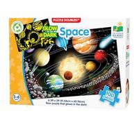 The Learning Journey - Doubles Glow in The Dark-Space-Puzzle and Glow in the Dark Picture For Kids - Helps Child Development, Coordination and Problem-Solving Skills - 100 Pieces - For 3+ Years