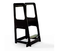 The Learning Tower Company, Original Tower (1-6 Years), 3 Adjustable Heights, Step Stool for Kitchen with Safety Feet, Mothers' Helper, Montessori Standing Tower, Space-Saving (Black)