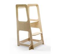The Learning Tower Company, Original Tower (1-6 Years), 3 Adjustable Heights, Step Stool for Kitchen with Safety Feet, Mothers' Helper, Montessori Standing Tower, Space-Saving (Natural Wood (Coated)