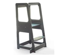 The Learning Tower Company, Original Tower (1-6 Years), 3 Adjustable Heights, Step Stool for Kitchen with Safety Feet, Mothers' Helper, Montessori Standing Tower, Space-Saving, (Grey)