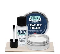 The Leather Clinic Filler & Glue Repair Kit | Fix Rips Tears Holes in Leather Furniture Sofas Car Seats & More | Quick Dry Glue Flexible Filler & Repair Patch Included (White, 50ml)