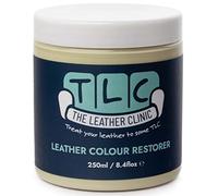 The Leather Clinic Leather Colour Restorer | Multi Use Absorbent Leather Dye Repair | Recolouring Balm for Sofas, Shoes, Bags, Coats (Cream)