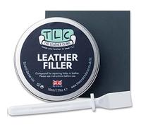 The Leather Clinic Leather Filler Repair Kit | Fix Scratches & Scuffs, Fill Holes & Cracks in any Leather Item | Filler, Sandpaper and Applicator Included (Red, 50ml)