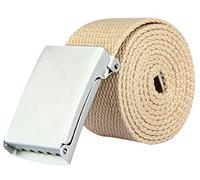 The Leather Emporium Unisex Plain Webbing Canvas Belt To 38" - Beige