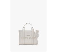 The Leather Small Cotton Silver Tote Bag - White Leather / One Size