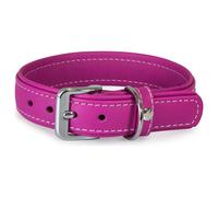 The Leather Strap Dog Collar Barcelona Rose-Violet, Various Sizes, NEW